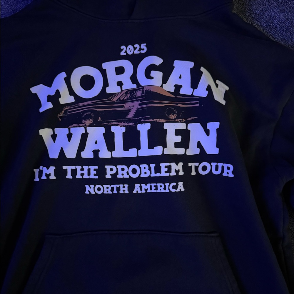 Morgan Wallen Black Hoodie - Men's Sweatshirt - Picture 2 of 5